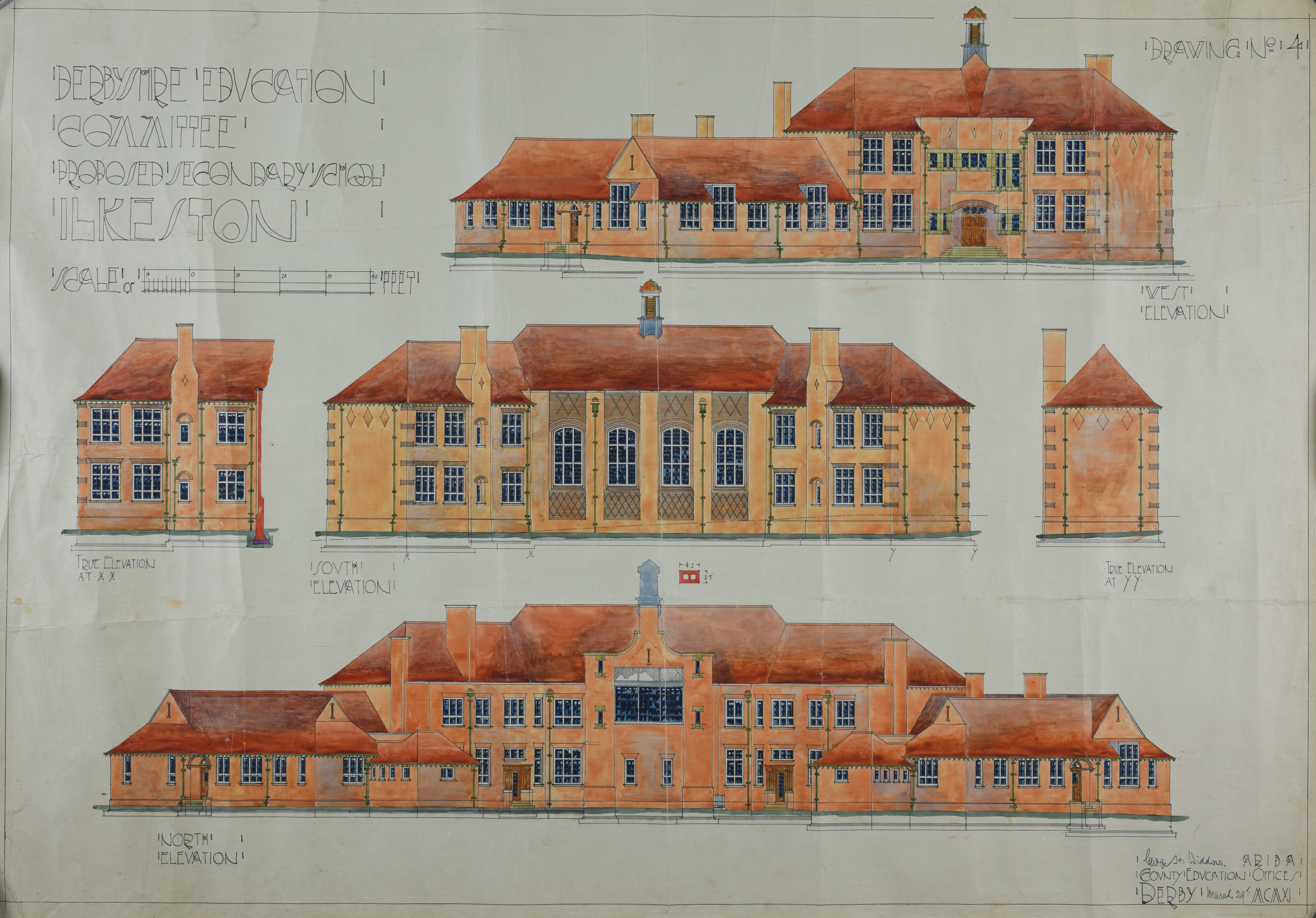 Plan of Ilkeston Secondary School, 1911 (ref: D2200/C/62/18/5)